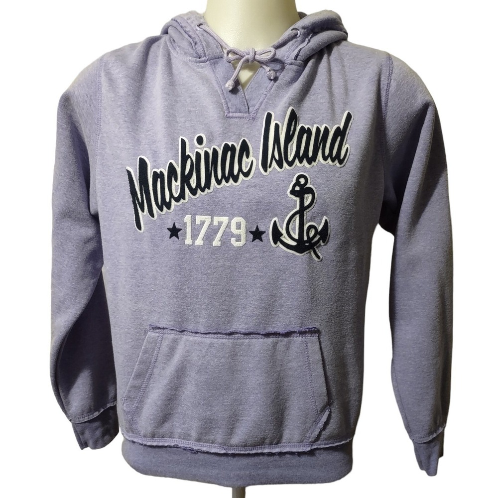 Salt Creek Mackinac Island Hoodie Womens Size Medium Sweatershirt Pocket Purple